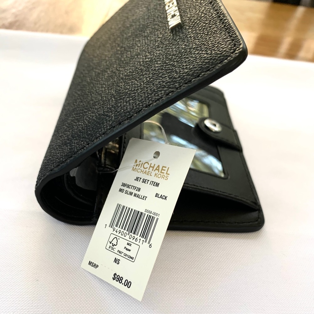 NWT authentic MK monogram wallet black - Picture 4 of 7